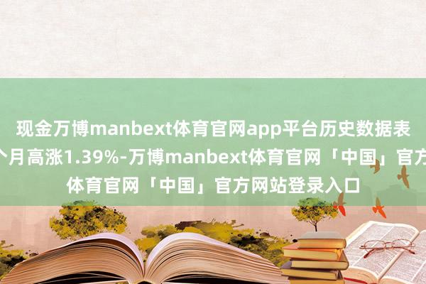 现金万博manbext体育官网app平台历史数据表现该基金近1个月高涨1.39%-万博manbext体育官网「中国」官方网站登录入口