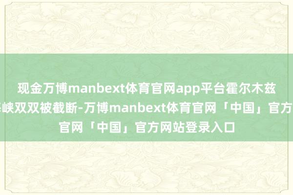 现金万博manbext体育官网app平台霍尔木兹海峡和曼德海峡双双被截断-万博manbext体育官网「中国」官方网站登录入口