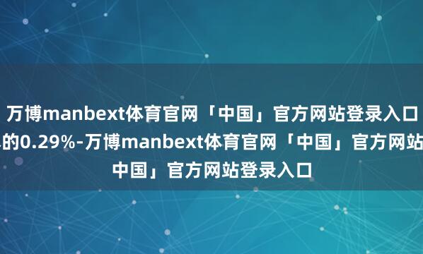 万博manbext体育官网「中国」官方网站登录入口占总股本的0.29%-万博manbext体育官网「中国」官方网站登录入口