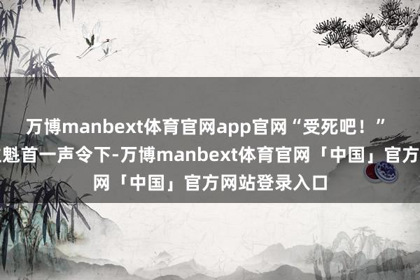 万博manbext体育官网app官网“受死吧!” 黑衣东说念主魁首一声令下-万博manbext体育官网「中国」官方网站登录入口